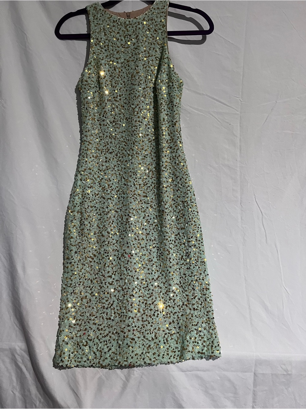 Dress the Population Mint Green Sequin Midi Dress